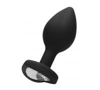 Plug medio Diamond Heart Butt Plug - Large - Black