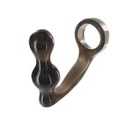 Plug nero fallo anale indossabile Power Plug & Penisring