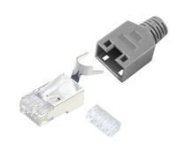 Plug per cat. 5, 6, 7 STP con copriconnettore - 10 pezzi