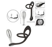 Plug piccolo butt anale con pietra e anello doppio fallico per pene testicoli