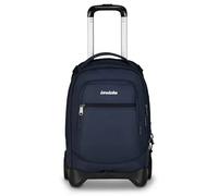 Invicta Trolley Plug Plain, Blu, 34 L, Doppio Scomparto, Cross-over System, Barra Telescopica, Tasca attrezzata, Scomparto porta pc, Tasca portaborraccia, Scuola media e superiore, Ragazzo