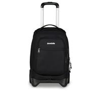 Invicta Trolley Plug Plain, Nero, 34 L, Doppio Scomparto, Cross-over System, Barra Telescopica, Tasca attrezzata, Scomparto porta pc, Tasca portaborraccia, Scuola media e superiore, Ragazzo