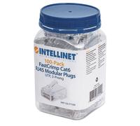 Intellinet Confezione 100 Plug Modulari RJ45 Passante Cat6 FastCrimp UTP