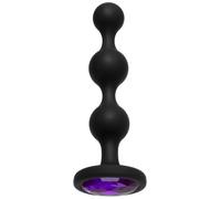 Plug stimolatare anale fallo liscio a sfere dilatatore dildo morbido con pietra