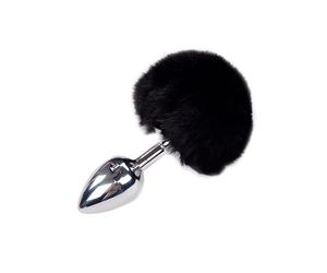 Plug tappo anale indossabile piccolo butt con coda mini dilatatore in metallo