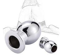 Plug tunnel Plug anale cavo Speculum anale Plug anale aperto Palla anale Espansione anale Dilatatore vaginale Tunnel anale in metallo Massaggiatore prostatico SM Bondage Giocattolo sessuale(M)