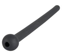 Plug Uretrale Cavo Silicone Nero Dilatatore Flessibile 7mm