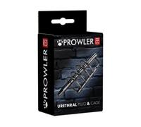 Plug uretrale e cage per pene acciaio Prawwler Red Inseribile 9 cm BDSM
