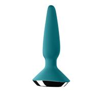 Plug vibrante Satisfyer con controllo tramite app, Plug-ilicious 1 Connect App, silicone impermeabile e delicato sulla pelle, colore:turchese