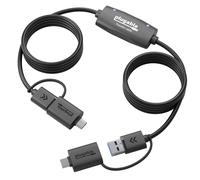 Plugable Cavo di trasferimento dati USB da PC a PC, compatibile con Windows USB C e USB 3.0, per trasferire file al nuovo computer con software Bravura Easy Computer Sync incluso, 2 m (USBC-TRAN)