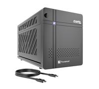 Plugable Thunderbolt 5 AI eGPU Enclosure & Dock: 80Gbps, 850W PSU incluso, conforme TAA per Windows 11, schede NVIDIA e AMD (96W Power Delivery, 2.5Gbps Ethernet, 850W PSU, hub USB) TBT5-AI