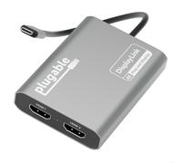 Plugable USB C to HDMI Adapter, Dual Monitor 4K 60Hz for Apple Mac M1/M2/M3, Dis