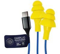 Plugfones Basic Earplug-Earbud Hybrid USB Tipo C - Auricolari con riduzione del rumore - Giallo