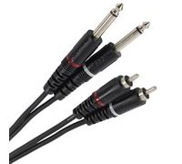 Plugger Câble Bretelle RCA mâle/Jack mâle mono 1,50 m Noir