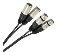 Plugger Câble Bretelle XLR femelle 3b/mâle 3b 0,60 m Noir