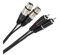 Plugger Câble Bretelle XLR femelle 3b/RCA mâle 0,60 m Noir