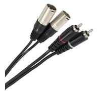 Plugger Câble Bretelle XLR mâle 3b/RCA mâle 0,60 m Noir