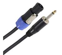 Plugger Câble HP Jack mâle 1.5 mm²/Speakon mâle 1.5 mm² 6m Noir