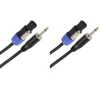 Plugger Câble HP Jack mâle/Speakon mâle 1.5 mm²/10 m Noir (Confezione da 2)