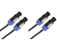 Plugger Câble HP Speakon mâle/mâle 1,5 mm²/10 m Noir (Confezione da 2)