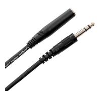 Plugger Câble Jack femelle/mâle stéréo 1,50 m Noir