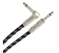 Plugger Câble Tweed Jack mâle mono/mâle Coudé 3 m Noir