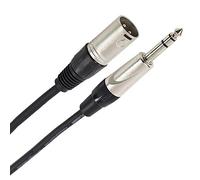 Plugger Câble XLR mâle 3b/mâle stéréo 10 m Noir