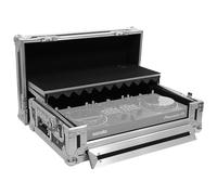 Plugger Case, Flight Case Professional per controller Pioneer DJ DDJ-REV1. Flight-Case in multistrato nero 9 mm, angoli in alluminio, rotelle, per controller DJ USB, con tablet per PC portatile., Nero