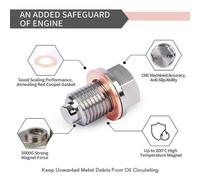 Plugin Magnetico Per Olio M12x1.5 Heavy Duty Con Rondella In Rame Drenaggio Sump