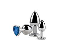 Plugs marca S Pleasures Metal Pack di 3 plugs in metallo argento lucido e appositamente progettati per la stimolazione anale