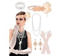 PLULON 6 pezzi anni '20 Flapper Great Gatsby accessori per le donne anni '20 accessori flapper moda costume
