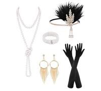PLULON Accessori da donna anni '20, accessori per abiti da donna del Grande Gatsby, alla moda, ruggenti anni '20, costume da donna