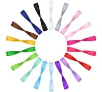 PLULON Cinta de raso doble cara, 18 colores, 4m x 3mm, ideal para manualidades, envoltorios de regalos y decoraciones en Navidad, Pascua y San Valentín. Gran surtido de colores.