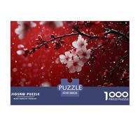 Plum Blossom Tree-white Petals Blooming Puzzle in Legno Impermeabile Puzzle Da 1000 Pezzi Per Adulti Impossibili Puzzle Per Adulti Puzzle Per Decorazioni Domestiche