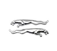 Plum Blossom yu Accoppia la Coppia Car Styling Metal Leopard Logo Emblem Body Lato Fender Sticker Auto Distintivo Auto Discal Compatibile con Jaguar XE XF XJ XK XJR XFR XJS XJL (Color : Silver)