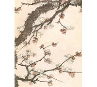 Plum Blossoms and the Moon - Katsushika Hokusai - Large Notebook: 120 Lined Pages, College Ruled, 8.5"x 11" Journal Diary Notepad