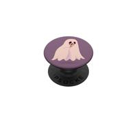 Plum Ghost con Daisy Kawaii per gli amanti di Halloween PopSockets PopGrip Adesivo