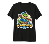 Plumbersaurus, Dinosauro Divertente Idraulico Tirannosauro Rex Maglietta Premium