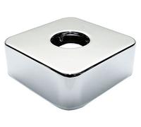 PLUMBING4HOME Acciaio Cromato 3/4" Collare Forma Quadrata Copertina Rosone 25mm Altezza, Argento