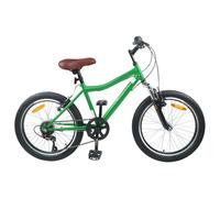 Plumbpyr Bicicletta per bambini con cambio a 6 marce, manubrio e sella regolabili, telaio in acciaio per 6-11 anni, adatta per il tempo libero, le escursioni e gli sport nel bosco