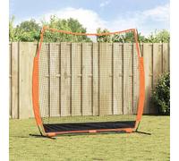 Plumbpyr Rete per esercizi di baseball nera in robusto poliestere, 250 x 106,5 x 210 cm, con borsa per il trasporto e pali da terra, per allenamento all'aperto, baseball, softball, lancio e cattura