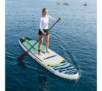 Plumbpyr Tavola SUP con sedile 2 in 1 Poseidon x x verde, per paddleboard, stand up, gonfiabile, touring, allround race, pinna, pagaia, pompa ad aria, borsa per il trasporto, sport acquatici