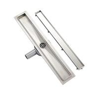 Plumbsys Canalina di scarico 70cm in acciaio inox，scarico a pavimento con pannello 2in1piastrellabile，Canale doccia con sifone a 360° dispositivo deodorante e filtro per capelli ，Drenaggio rapido