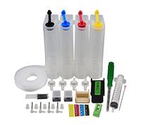 Plumdrop Sistema di alimentazione inchiostro continuo per stampante a getto d'inchiostro Colori Universali Ricarica Kit FAI DA TE Inchiostro per la sostituzione del serbatoio per Print