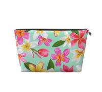 Plumeria floreale dei fiori tropicali dell'acquerello, Borsa da toilette Borsa per trucco Borsa per cosmetici Borsa da toilette da viaggio portatile