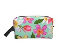 Plumeria floreale dei fiori tropicali dell'acquerello, Borsa per il trucco Borsa per cosmetici Borsa da viaggio portatile da viaggio Borsa per trucco Organizer