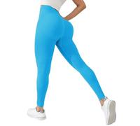 Plumi Leggings a compressione 3D anti cellulite dimagrante dimagrante leggings donna a vita alta senza cuciture push-up opacico donna yoga fitness palestra comodi pantaloni sportivi, 01*Blu, XL