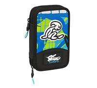 School Case With Accessories El Niño Green Bali Black 12.5 X 19.5 X... NUOVO