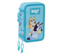 Plumier Triplo Bluey Blu cielo 12,5 x 19,5 x 5,5 cm 36 Pezzi