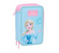 Plumier Triplo Frozen Azzurro 12,5 x 19,5 x 5,5 cm 37 Pezzi